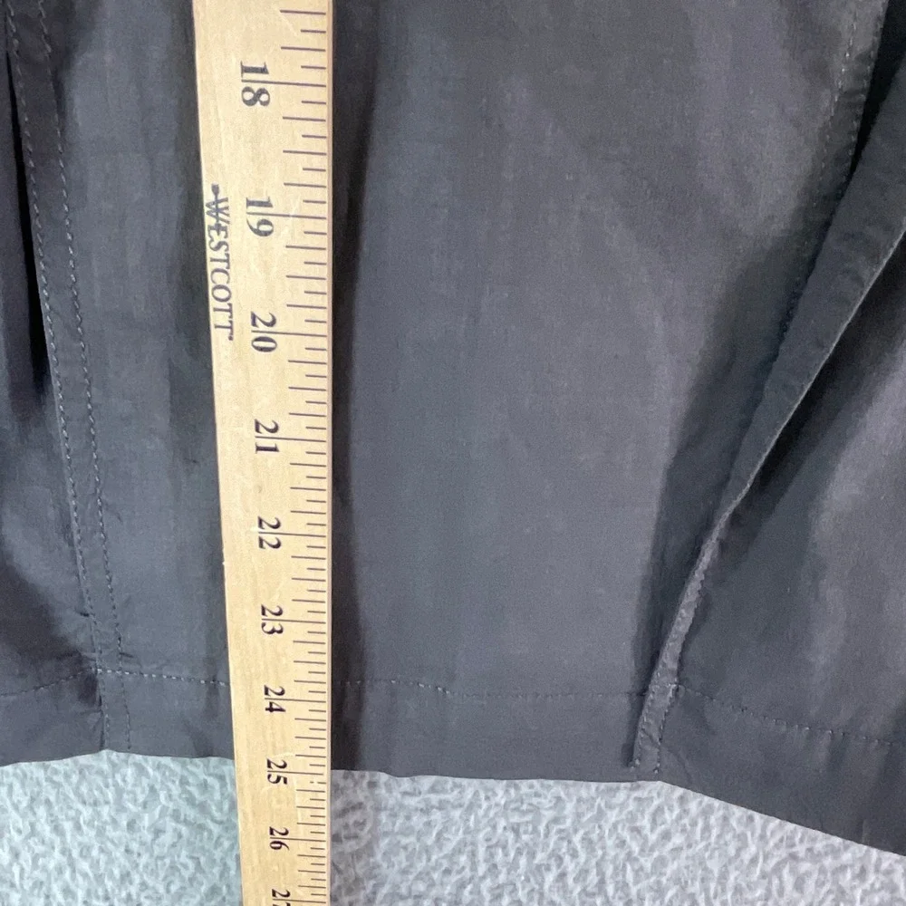 Eileen Fisher Linen Blend Blazer Womens L Grey Open Front Italian Fabric - Picture 5 of 7